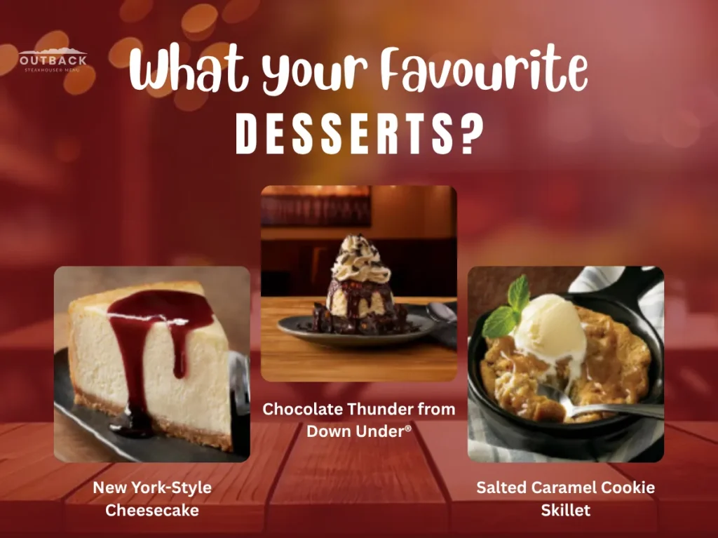 Outback dessert menu with prices 2025
